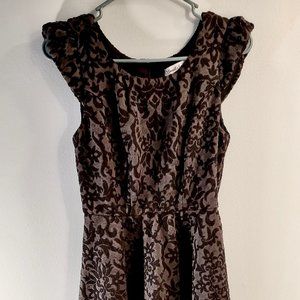 Emerald Sundae Black Cap Sleeve Dress